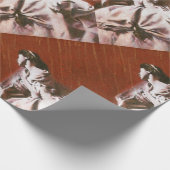 Papier Cadeau Vintage fille en blanc Mariage Enveloppement (Coin)