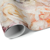 Papier Cadeau Vintage floral (Coin rond)