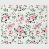 Papier Cadeau Vintage floral (Plat)