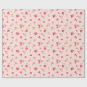 Papier Cadeau Vintage floral (Plat)