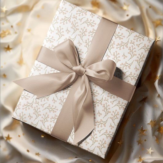 Papier Cadeau Vintage Floral automne