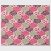 Papier Cadeau Vintage Floral Motif marocain rose (Plat)