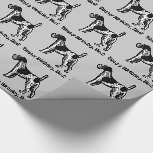 Papier Cadeau Vintage Fox Terrier (Coin)