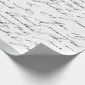 Papier Cadeau VINTAGE FRANÇAIS authentique écriture manuscrite C (Coin)