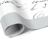 Papier Cadeau VINTAGE FRANÇAIS authentique écriture manuscrite C (Coin rond)