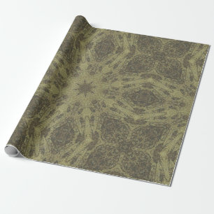 Papier Cadeau Vintage Golden Art Deco Motif Abstrait No4