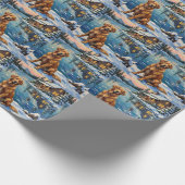 Papier Cadeau Vintage Golden Retriever by Lakeside Christmas (Coin)