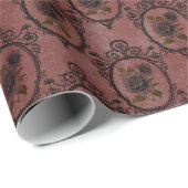 Papier Cadeau Vintage gothique d'automne (Coin rond)