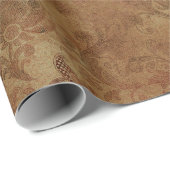 Papier Cadeau Vintage gothique d'automne (Coin rond)