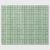 Papier Cadeau Vintage Green Plaid Christmas (Plat)