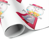 Papier Cadeau Vintage Gumball machine boule de neige (Coin rond)