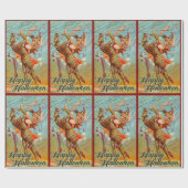 Papier Cadeau Vintage Halloween danser en costume Jester (Plat)