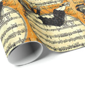 Papier Cadeau Vintage Harlequin fille (Coin rond)