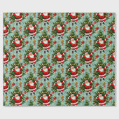 Papier Cadeau Vintage Holiday Whimsy: Santa & Tree Jubilee (Plat)