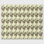 Papier cadeau vintage Holly (Plat)