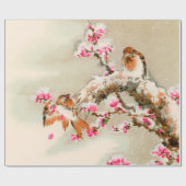 Papier Cadeau Vintage japonais sur une branche (Plat)