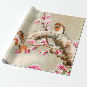 Papier Cadeau Vintage japonais sur une branche