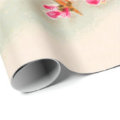 Papier Cadeau Vintage japonais sur une branche (Coin rond)