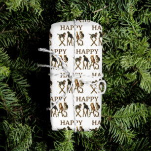 Papier Cadeau Vintage Joyeux Noël Joyeux Chat Kitten Noël