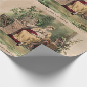 Papier Cadeau Vintage La Bonne Mère, Restauré (Coin)