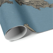 Papier Cadeau Vintage lighthouse pattern (Coin rond)