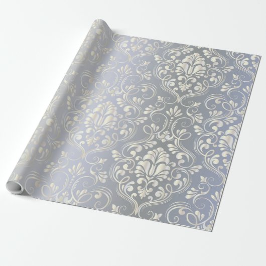Papier Cadeau Vintage luxe Damask (Déroulé)