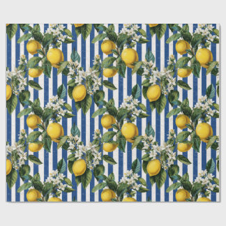 Papier Cadeau Vintage Mediterranean Lemons Decoupage