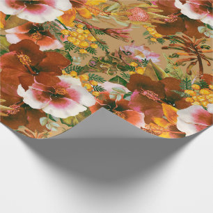 Papier Cadeau Vintage Moody Tropical Blooms