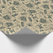 Papier Cadeau Vintage Motif tropical (Coin)