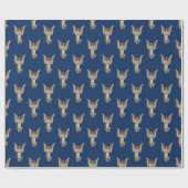 Papier Cadeau Vintage Noël Angel Bleu foncé Vacances (Plat)