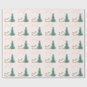 Papier Cadeau Vintage Noël Baby shower Invitation (Plat)