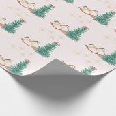 Papier Cadeau Vintage Noël Baby shower Invitation (Coin)