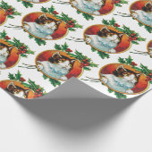 Papier Cadeau Vintage Noël Cat Holiday (Coin)