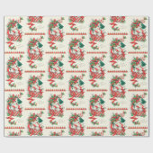Papier Cadeau Vintage Noël chats Vacances (Plat)