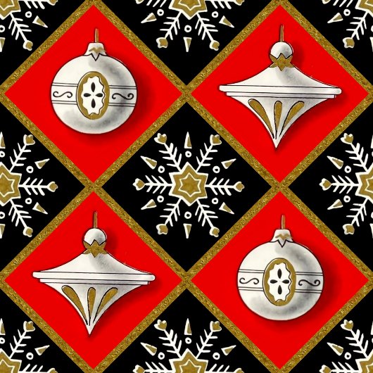 Papier Cadeau Vintage Noël Harlequin Motif