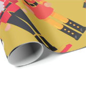 Papier Cadeau Vintage Noël Nutcraker | (Coin rond)