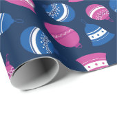 Papier Cadeau Vintage Noël Ornements Cadeau traditionnel (Coin rond)