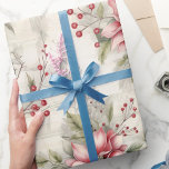 Papier Cadeau Vintage Noël Rouge Poinsettia Tartan, Découpage<br><div class="desc">Découvrez le charme des motifs de vacances traditionnels avec notre design "Vintage Noël Rouge Poinsettia Tartan Elegance". Doté d'un motif écossais intemporel entrelacé avec les rouges festifs des fleurs de poinsettia, ce design apporte une touche de sophistication à votre cadeau de vacances. Les tons beiges chauds offrent un décor polyvalent,...</div>