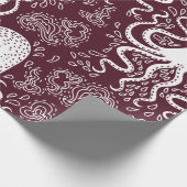 Papier Cadeau vintage Octopus pattern. (Coin)