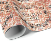 Papier Cadeau Vintage Paris (Coin rond)