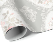 Papier Cadeau Vintage Pastel Floral (Coin rond)