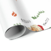 Papier Cadeau Vintage Père Noël Joyeux Noël (Coin rond)