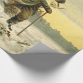 Papier Cadeau Vintage Père Noël Noël Victorien (Coin)