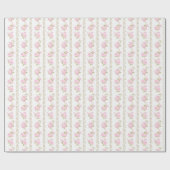 Papier Cadeau Vintage Pink Roses  (Plat)