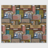 Papier Cadeau Vintage Radios (Plat)