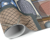 Papier Cadeau Vintage Radios (Coin rond)