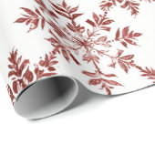 Papier Cadeau Vintage Red Christmas (Coin rond)