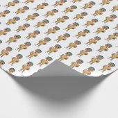 Papier Cadeau vintage retro rainbow player ombre (Coin)