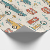 Papier Cadeau Vintage Road Trip Pattern (1) (Coin)