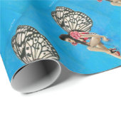 Papier Cadeau Vintage Rockabilly Fairy (Coin rond)